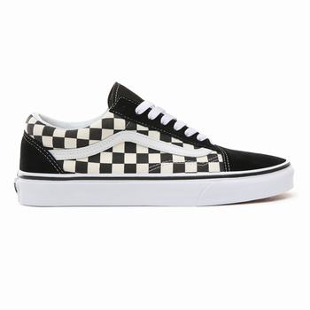 Damske Tenisky Vans Primary Check Old Skool Čierne/Biele VA53FACLZ